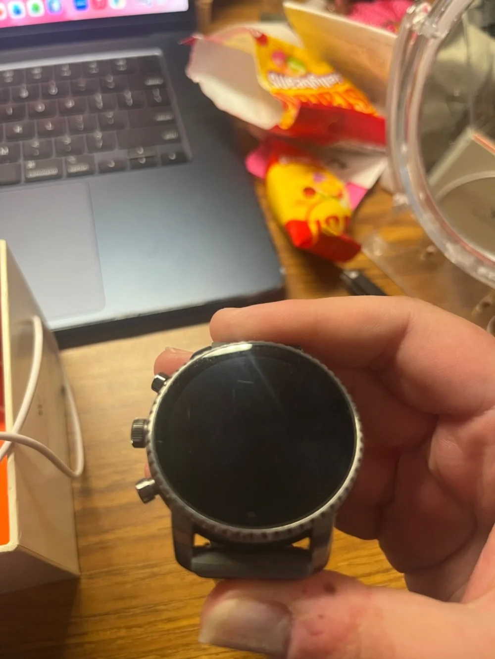 Fossil Black and Silver Smartwatch Set